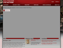 Tablet Screenshot of hollywoodliveauctions.com
